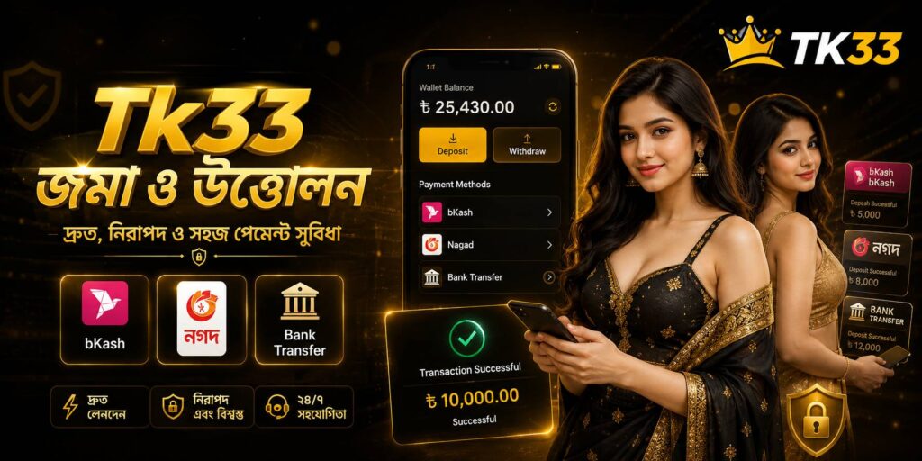 Tk33 ক্রিকেট বেটিং ডিপোজিট ও উইথড্র পদ্ধতি